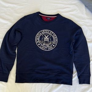 Gant Crew Neck Sweater in Size M with Print